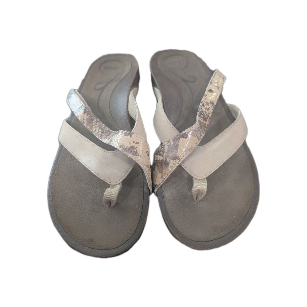OBEO leather Women Flip Flops Sz 10.5 N Thong Sandals Casual‎ Slip On Shoes